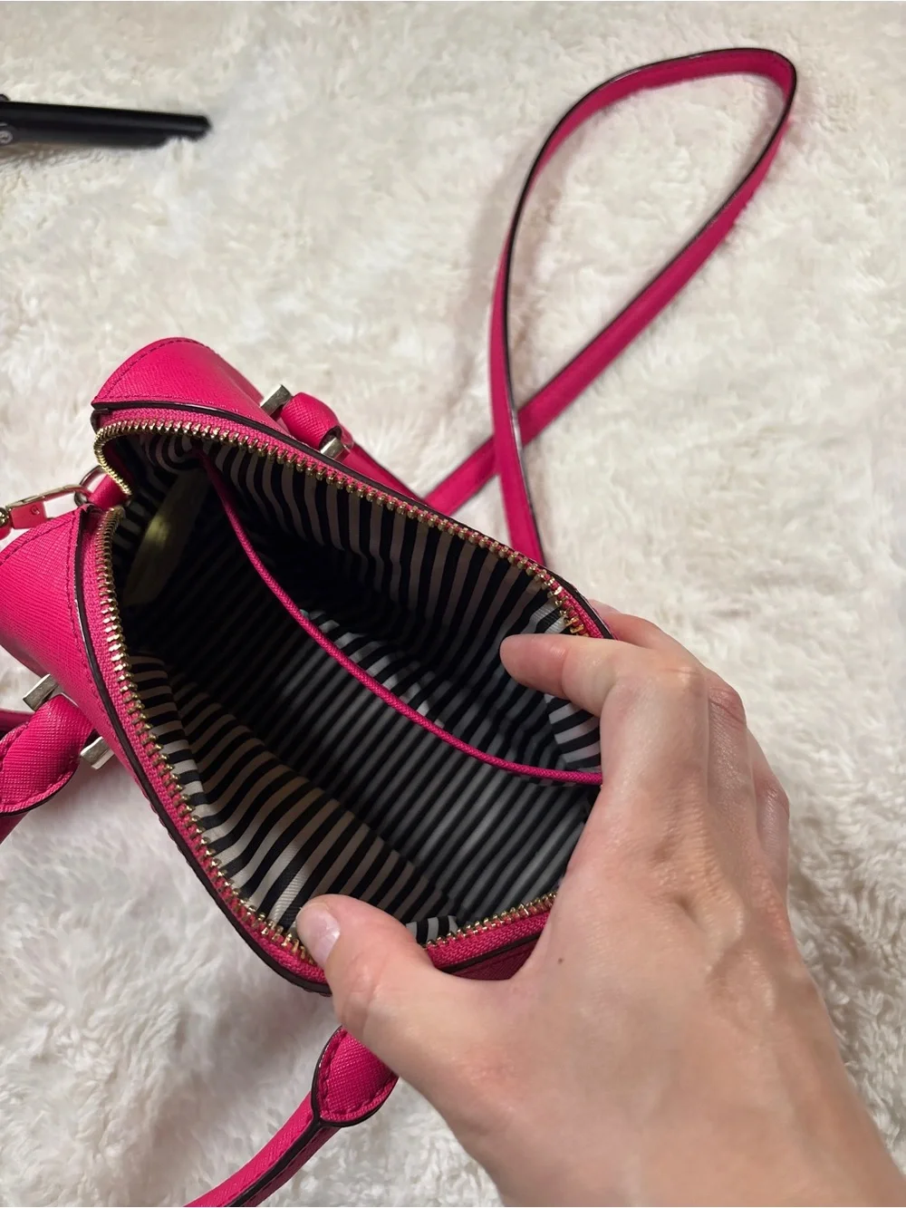 Kate Spade Cameron Street Hot Pink Crossbody Satchel NEW - Picture 5 of 6